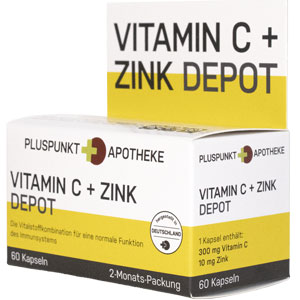     PLUSPUNKT Vitamin C+Zink Depot Kapseln
