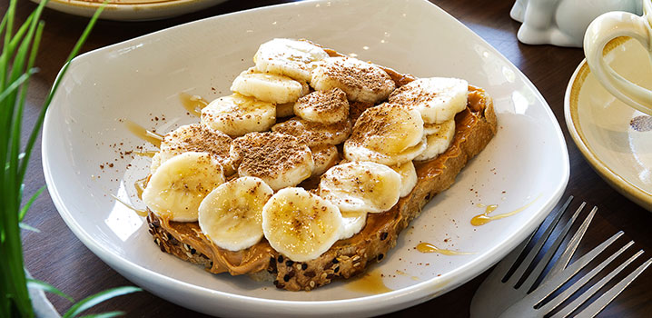 Toast mit Bananenscheiben