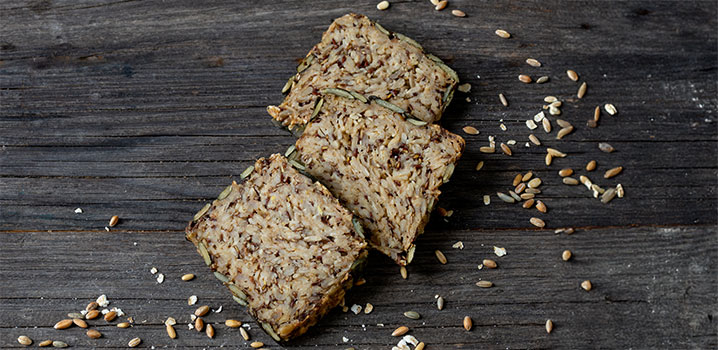 Drei Scheiben Vollkornbrot