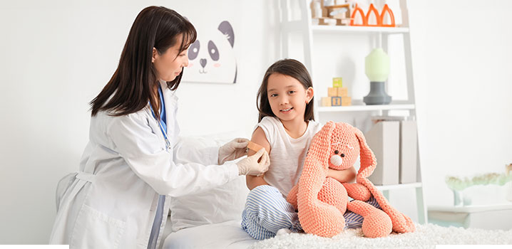 Abbildung: Wichtige Impfungen im Kindesalter