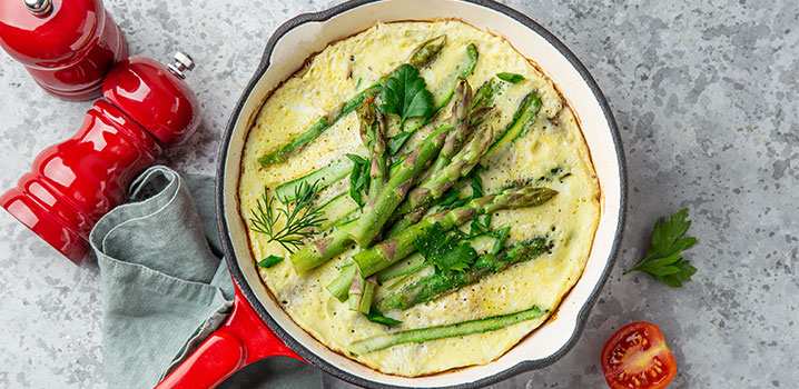 Frittata mit grünem Spargel
