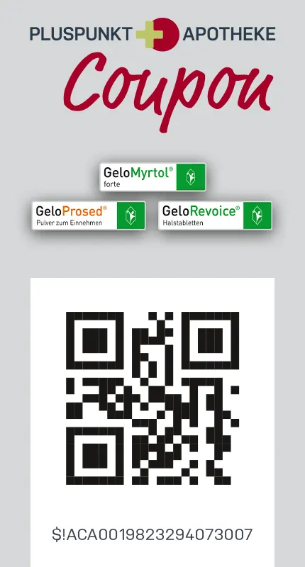 Pluspunkt Apotheke E-Coupon 3 € Gelo Coupon