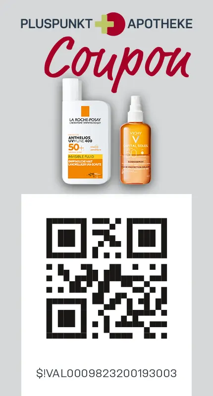 Pluspunkt Apotheke E-Coupon 3 € La Roche Posay & Vichy Coupon